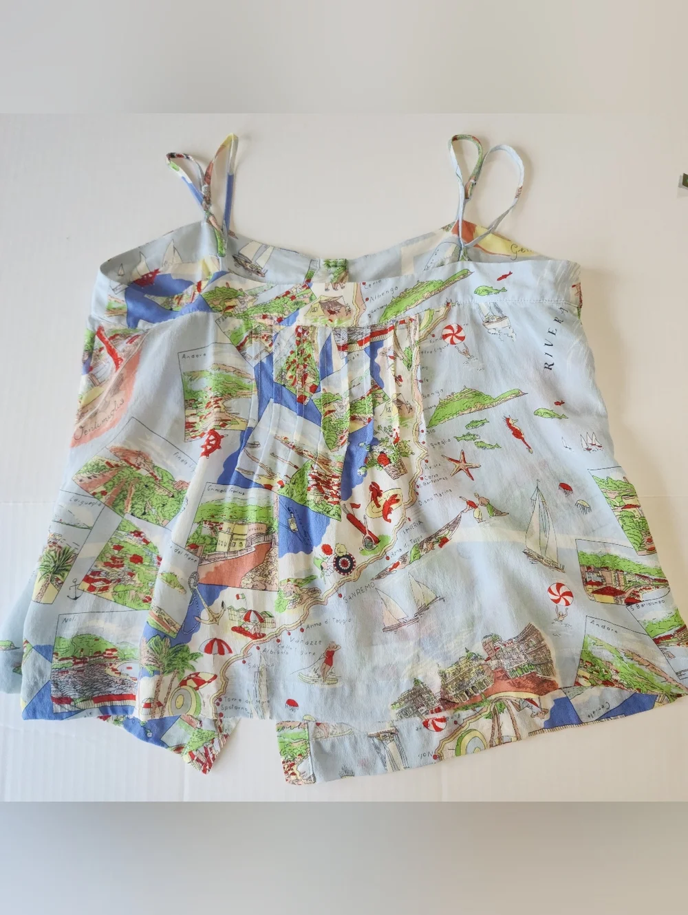 Anthropologie Maeve Cami Souvenir Camisole Tank Top Silk Size 6 - Picture 8 of 11